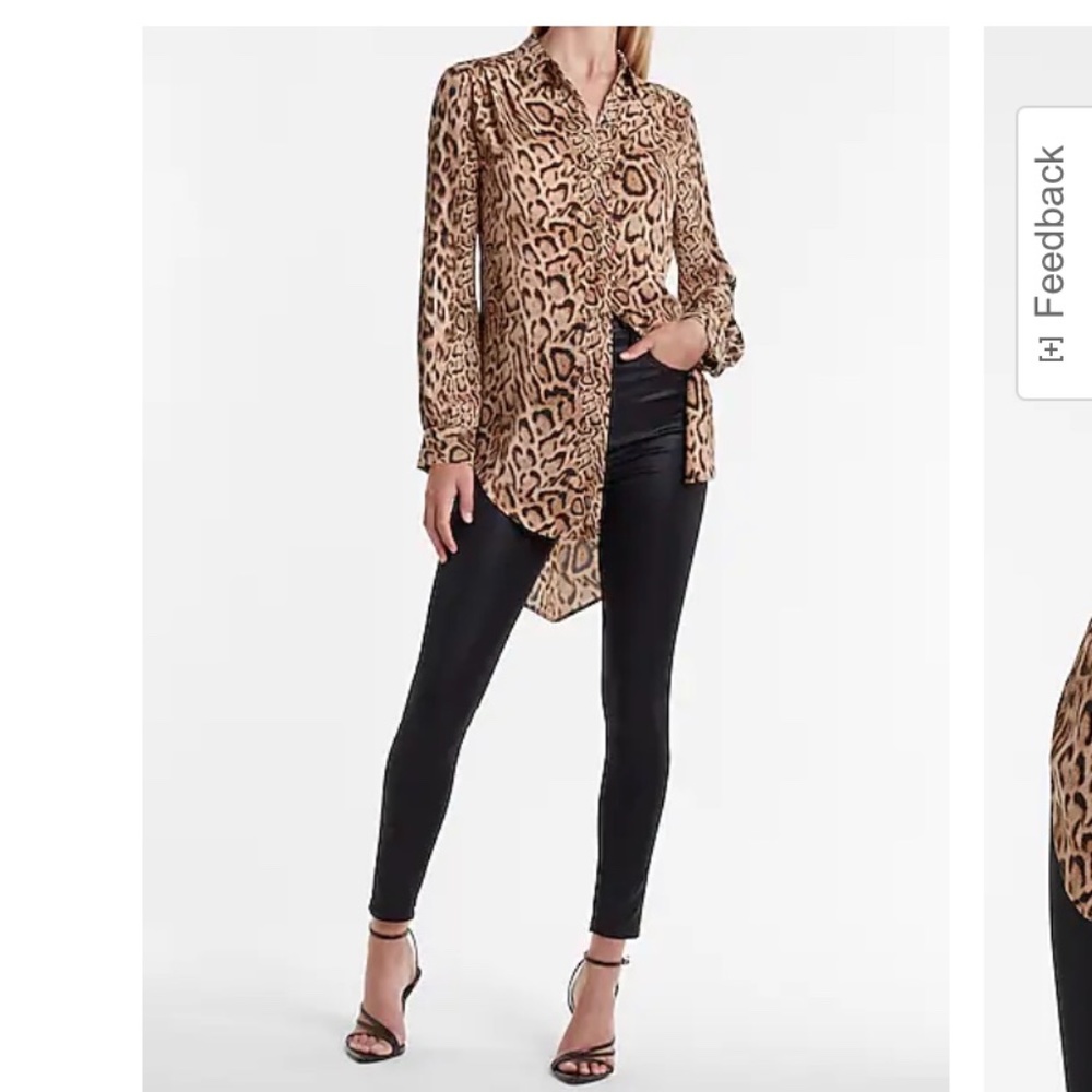 Express Gorgeous Portofino Leopard Tunic Shirt New NWT with tag